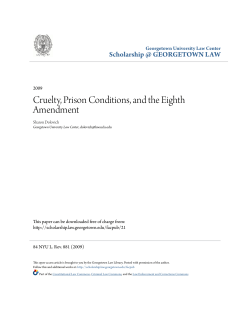 Cruelty, Prison Conditions, and the Eighth Amendment