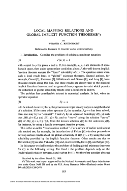 local mapping relations and global implicit function theoremsc