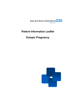 Patient Information Leaflet Ectopic Pregnancy