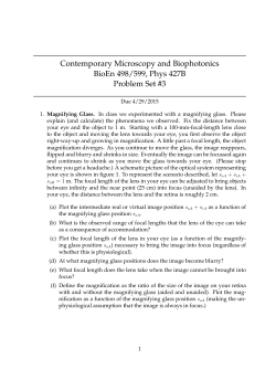 Contemporary Microscopy and Biophotonics BioEn 498/599, Phys