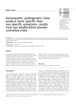 Homeopathic pathogenetic trials produce more specific than non