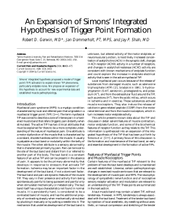 An Expansion of Simons` Integrated Hypothesis of Trigger Point