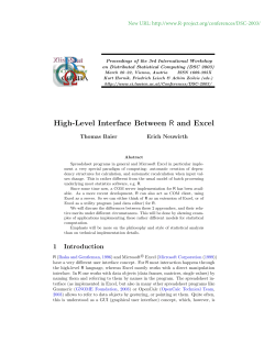 High-Level Interface Between R and Excel