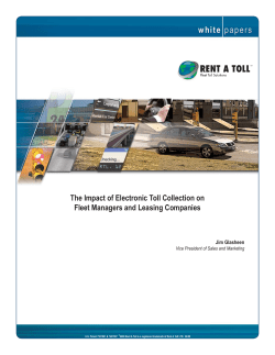 The Impact of Electronic Toll Collection on Fleet