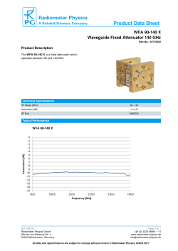 Product Data Sheet - RPG Radiometer Physics GmbH