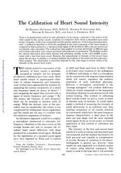 The Calibration of Heart Sound Intensity