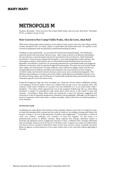 Mayhew, Alexander Metropolis M Issue 4 August 2013