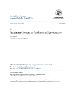 Presuming Consent to Posthumous Reproduction