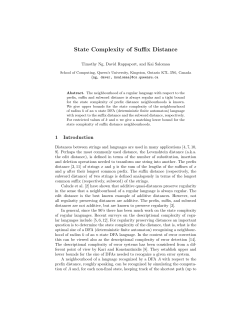 State Complexity of Suffix Distance