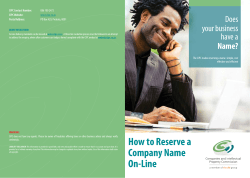 How to resrve a company name online