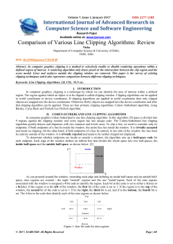 Comparison of Various Line Clipping Algorithms: Review