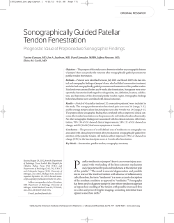 Sonographically Guided Patellar Tendon Fenestration
