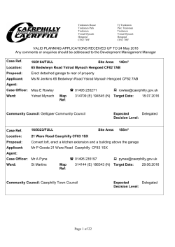Page 1 of 22 VALID PLANNING APPLICATIONS RECEIVED UP TO