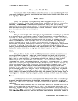 Science and the Scientific Method
