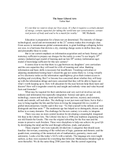 inner liberal arts - Holistic Education Initiative