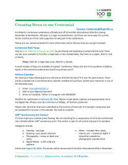 Counting Down to our Centennial - 4