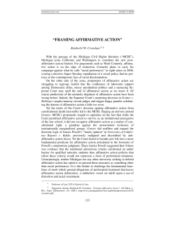 framing affirmative action