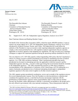 Independent Agency Regulatory Analysis Act of 2015