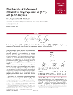 Bleach/Acetic Acid-Promoted Chlorinative Ring Expansion of [2.2.1