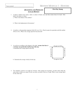 Motion Module 1 H - Tamalpais Union High School District
