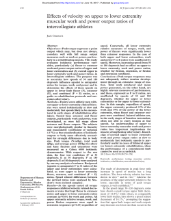 EVects of velocity on upper to lower extremity muscular work and