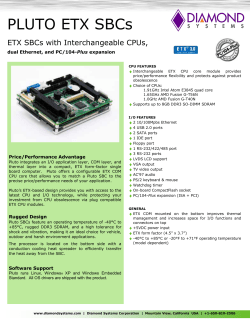 PLUTO ETX SBCs - Diamond Systems Corporation