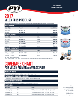 Velox Plus Price List