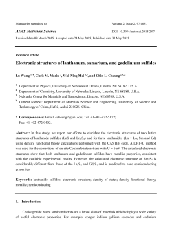 Electronic structures of lanthanum, samarium, and