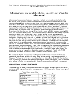 Ile Perseverance, new town in Seychelles&ndash; Innovative