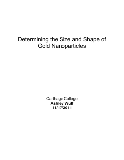 Determining the Size and Shape of Gold