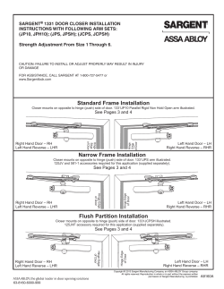Narrow Frame Installation