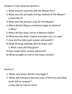 Chapter 2 Latin America section 1 1. What present countries did the