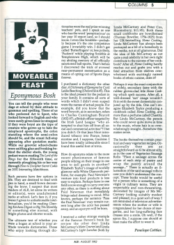 COLUMNS 5 MOVEABLE FEAST Eponymous Bosh