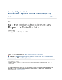 Paper Thin: Freedom and Re-enslavement in the Diaspora of the