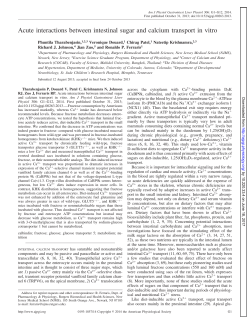 Acute interactions between intestinal sugar and calcium transport in