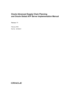 Oracle ASCP and Oracle Global ATP Server Implementation Manual