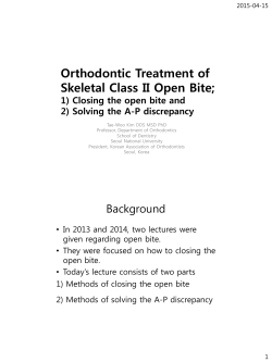 Orthodontic Treatment of Skeletal Class II Open Bite