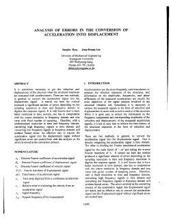 analysis of errors in the conversion of acceleration into displacement