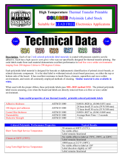 2 MIL colored polyimide (Lead Free)