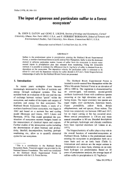 The input of gaseous and particulate sulfur to a forest ecosystem