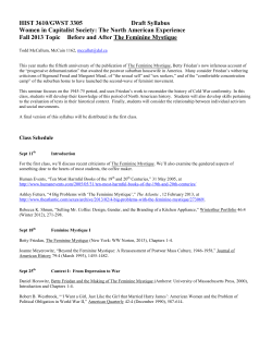 HIST 3610/GWST 3305 Draft Syllabus Women in Capitalist Society