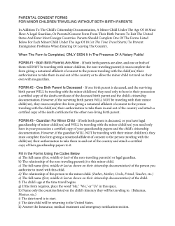 PARENTAL CONSENT FORMS