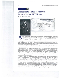 Confederate States of America Senator Robert M.T. Hunter