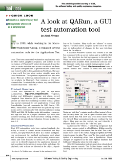 A look at QARun, a GUI test automation tool Tool