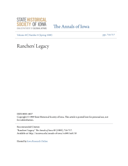 Ranchers` Legacy - Iowa Research Online