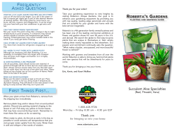 planting and growing guide - Roberta`s Gardens