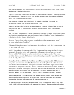 One Sentence Message: We may reframe our concept of prayer so