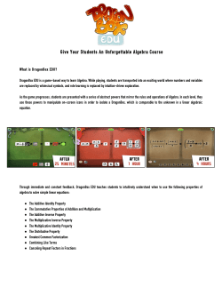 Give Your Students An Unforgettable Algebra
