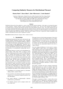 Comparing Similarity Measures for Distributional Thesauri