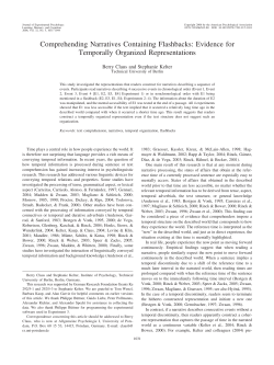 Comprehending Narratives Containing Flashbacks: Evidence for
